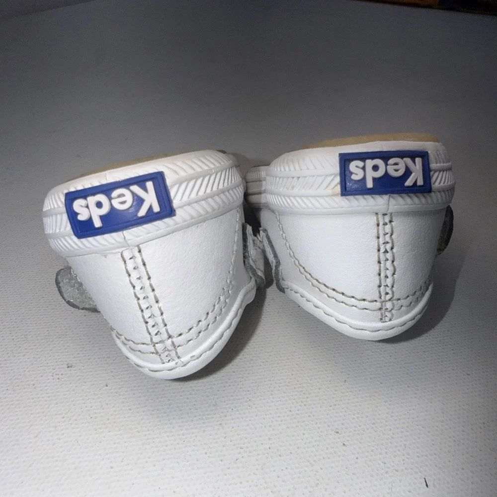 Keds Toddler Size 1 Daphne T-Strap Classic White Leather Mary Jane Girls Walking